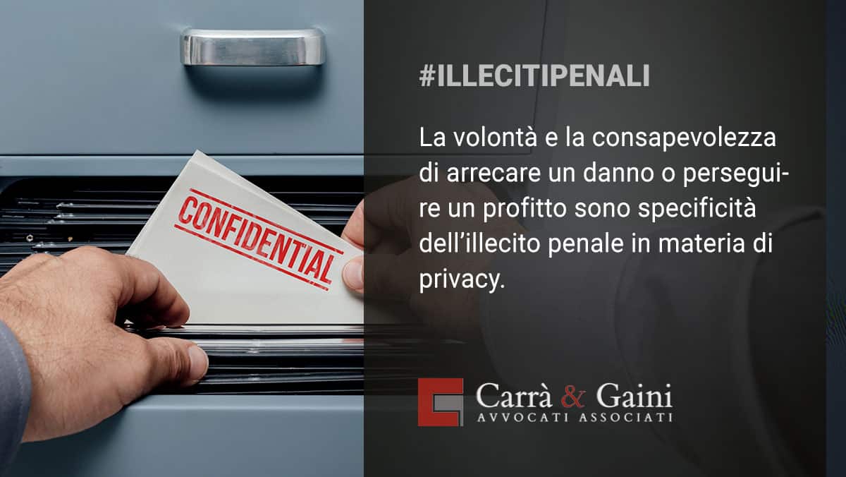 violazioni privacy e sanzioni penali